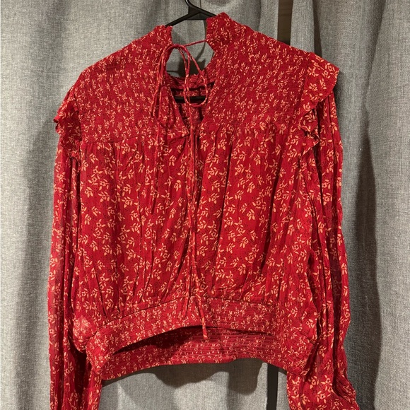 Free People flower Blouse size small - Picture 4 of 7